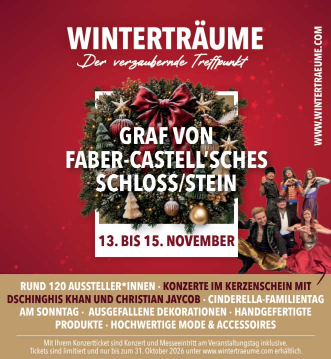 Winterträume auf dem Graf von Faber-Castell‘schen Schloss/Stein